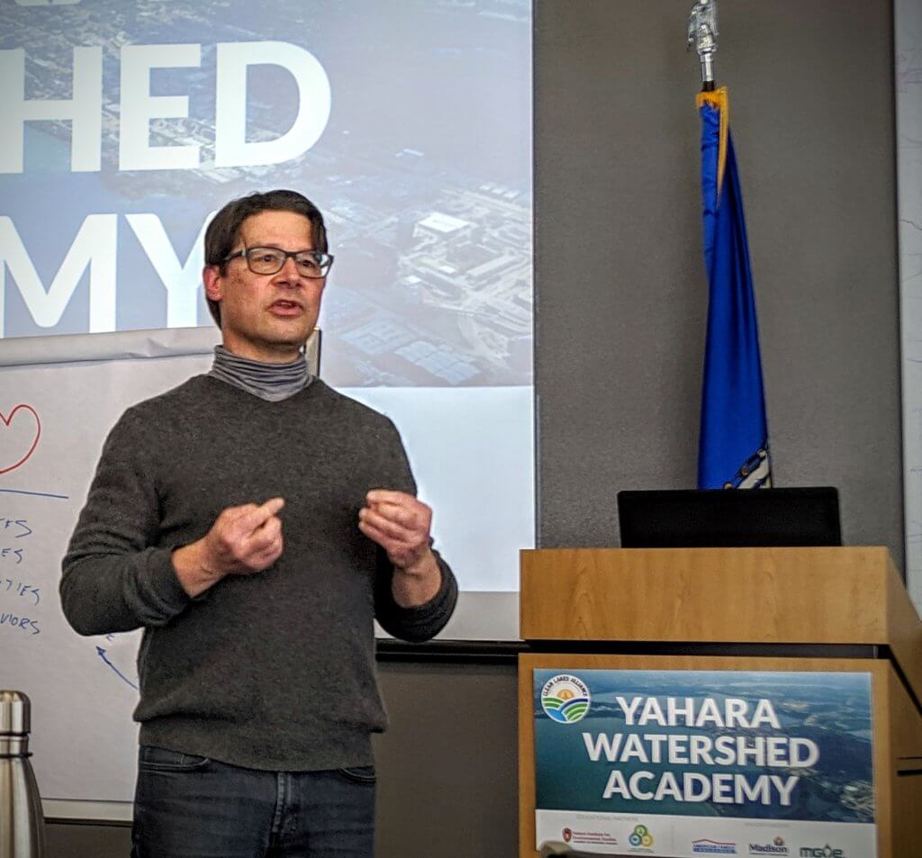 D. Michael Mucha presents at the 2019 Yahara Watershed Academy